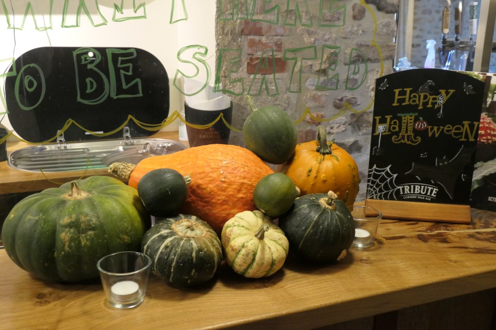Pumpkins at our local - must be Hallowe'en!